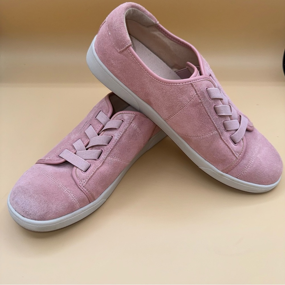 VIONIC Jean Pink Suede Women's Sneakers, Size 8.5, EUC